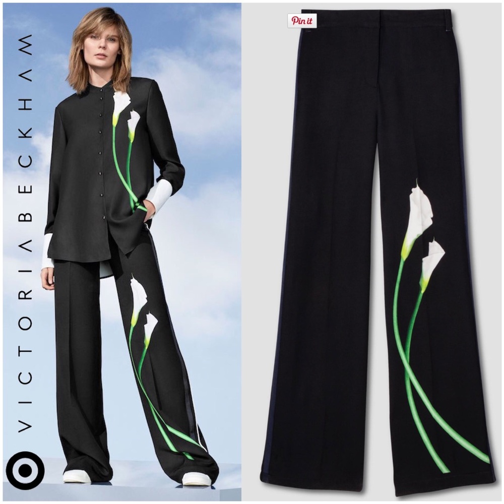 /PLUS/ Victoria Beckham Calla Lily Satin Pants